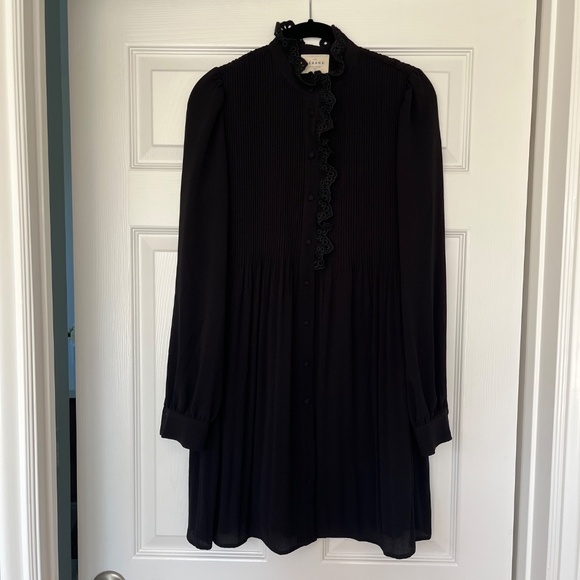 Sezane Camelia black long-sleeved dress, size US 2 (FR 34) - Picture 4 of 6